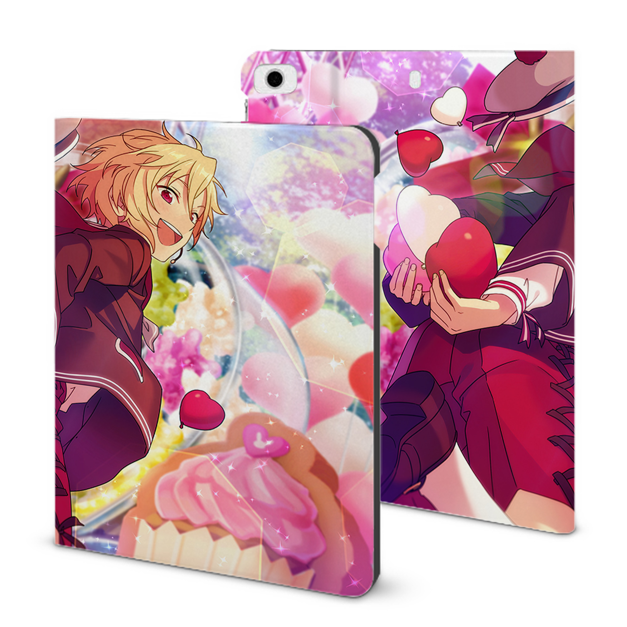 （画像用） あんさんぶるスターズ! Ensemble Stars IPad ケース ブック型 PUレザー TPU 耐衝撃 軽量 薄型 ペン収納なし 全面保護 IPad 各モデル対応